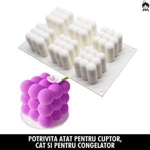 Forma de Silicon Cub cu 6 Cavitati Bubble